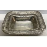 Silver dish, Sheffield, 1893. Gadrooned and foliate border. 525.4gms.