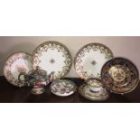 Nine pieces of Noritake including teapot, saucer plate and various plates.