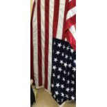 A replica of an early American flag in very good condition. 48 stars. 145 w x 290cms l with a