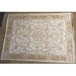 Laura Ashley Home, cotton and wool brown rug, 192cms l x 137cms w.