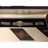 Tissot wood watch unworn in original case with a Mappin & Webb 1980's gentleman's dress watch,