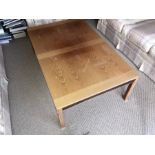 Mid century Formica topped coffee table. 105 w x 40cms d.