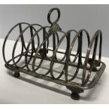 Silver toast rack, Rebecca Emes and Edward Barnard. 258gms approx, slight a/f.