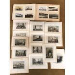 Album of British and Continental postcards, together with 13 assorted engraving prints, Hull,