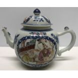 Chinese 18thC teapot a/f chips to lid rim, spout and hairline crack to body.