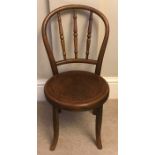 Child's bentwood chair, height to seat, 31cms.