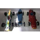 A CMC model Bugatti Type 35 1924, a CMC Masarati 250 F 1957 and a Carousel Lotus 38 with