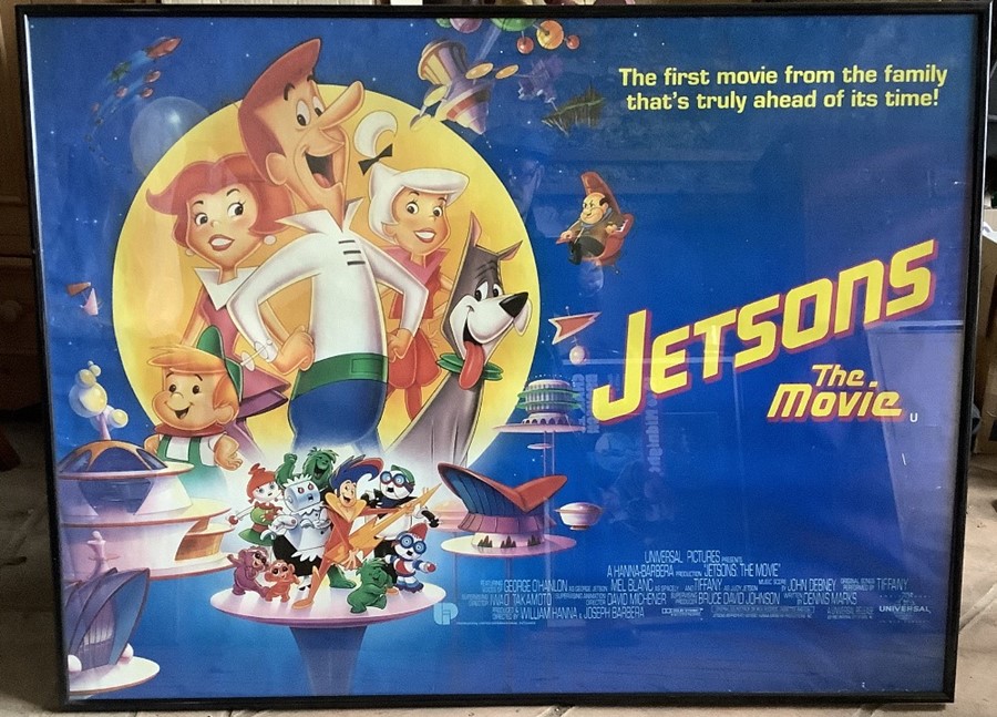 Framed Animations film poster, JETSONS, The Movie. Universal Pictures 1990. 76 h x 100cms w.