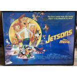 Framed Animations film poster, JETSONS, The Movie. Universal Pictures 1990. 76 h x 100cms w.