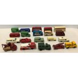 Twenty Matchbox/Lesney buses, service vehicles etc to include Commer Ice Cream Canteen, Ford