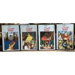 A set of 4 framed film posters, Animation, BEAUTY AND THE BEAST, Walt Disney. 75 h x 50cms w.