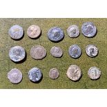 A collection of 15 Roman coins. Good condition.