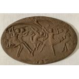 An unusual ceramic plaque impressed Wedgwood and Bentley, 27 x 17cms.Condition ReportGood