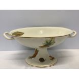 A good quality footed bowl in Shadow Leaf pattern Wedgwood creamware, good condition. 31 x 18cms.