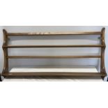 Ercol golden dawn wall mounted plate shelf. 96xms w x 50cms h.