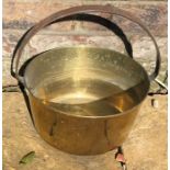 Brass jam pan, 26cms d.