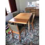 Mackintosh mid century extending dining table and four chairs