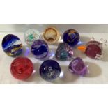 Caithness paperweights to include Wanderlust 56/350 good condition, 50, Virtuoso 339/750, Summer