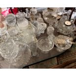 A very large quantity of good quality cut and moulded glassware.