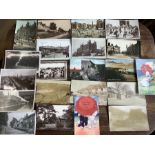 A quantity of mainly early 20thC postcards, many postmarked Lockton, North Yorkshire.