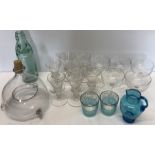 A collection of mainly 19thC glass to include bottle, Nobbs Stent and Co Ltd, Dorchester. 4