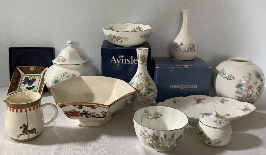 Modern good quality ceramics to include Aynsley Wild Tudor bowl x 2, lidded pot x 2, 2 vases, - Image 2 of 3