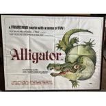 Framed film poster, ALLIGATOR, Robert Forster, Robin Riker. 75 h x 100cms w. Condition ReportSixteen