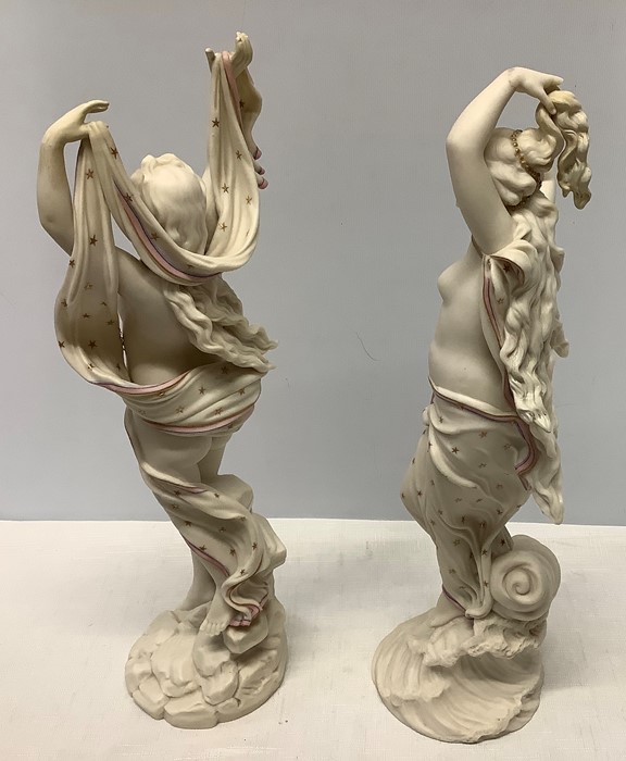 A pair of Royal Worcester Parian semi naked female figures. 39cms h. Condition ReportRestoration - Image 3 of 8