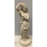 An unmarked Parian figure of a female. 36cms h.Condition ReportChip to underside and hairline