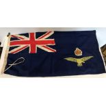 An RAF yacht club ensign, 86 x 42cms. Condition ReportDiscoloration to base of crown, otherwise in