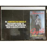 Framed film poster, AMERICAN GIGOLO, Richard Gere, Paramount Pictures 1980. 75 h x 100cms w.