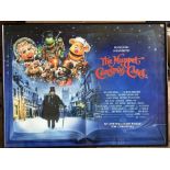 Framed film poster, THE MUPPET CHRISTMAS CAROL, Walt Disney 1992. 75 h x 100cms. Condition