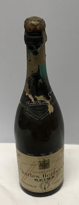A 1943 bottle of Charles Heidsieck champagne.
