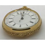 An 18 carat gold gentleman's pocket watch, Chester 1901, a service award inscribed to James Smith