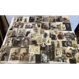 A quantity of late 19thC/early 20thC photographic portrait cards.