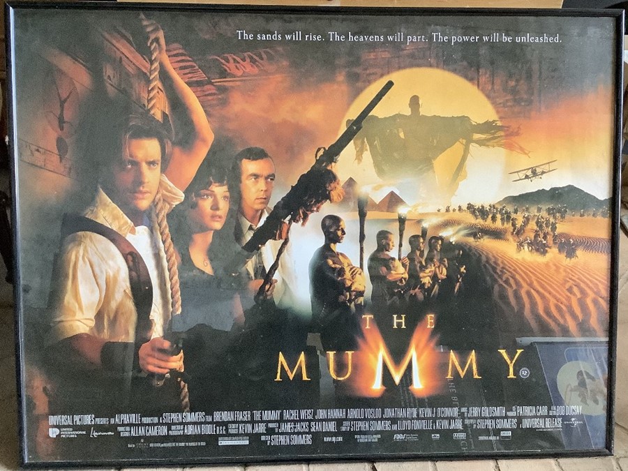 Framed film poster, THE MUMMY, Universal Studios 1999. 75 h x 100cms w. Condition ReportGood