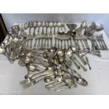 A huge quantity of mainly 19thC silver plated cutlery.