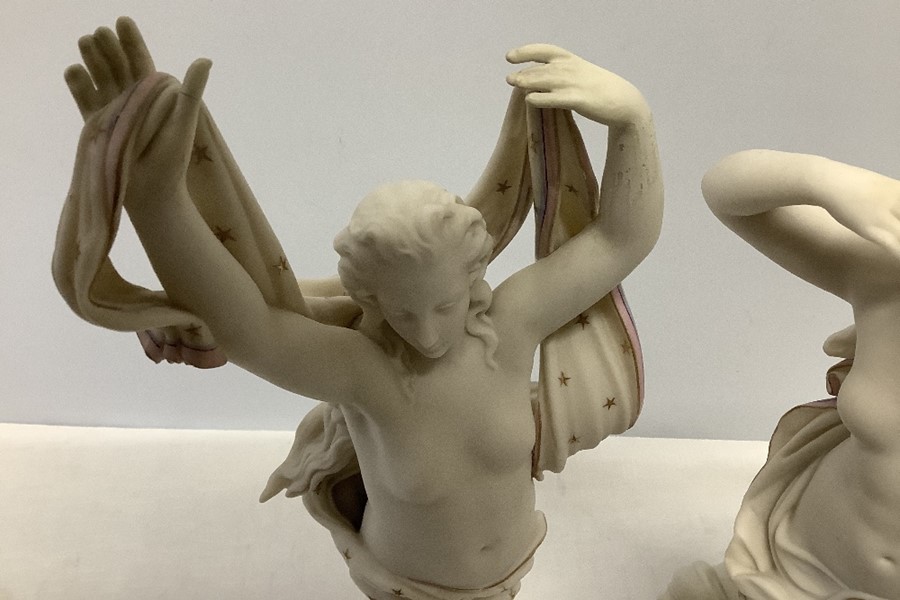 A pair of Royal Worcester Parian semi naked female figures. 39cms h. Condition ReportRestoration - Image 6 of 8