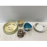 Ceramics to include Susie Cooper nursery bowl and mug-Monica Mary, a John Clappison designed Hornsea