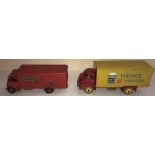 Two Dinky playworn trucks to include Heinz 57 Varieties Big Bedford and Slumberland GUY.