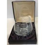 A Caithness limited edition engraved bowl depicting the Humber Bridge. 19/250 in good condition in