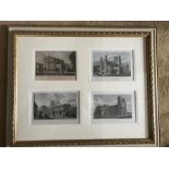 Four prints of Beverley in one frame to include Beverley Minster, St Marys Church, The Market