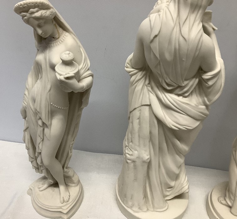 Three 19thC Parian figures of classical females, tallest 38cms h. All unmarked. Condition - Image 4 of 4