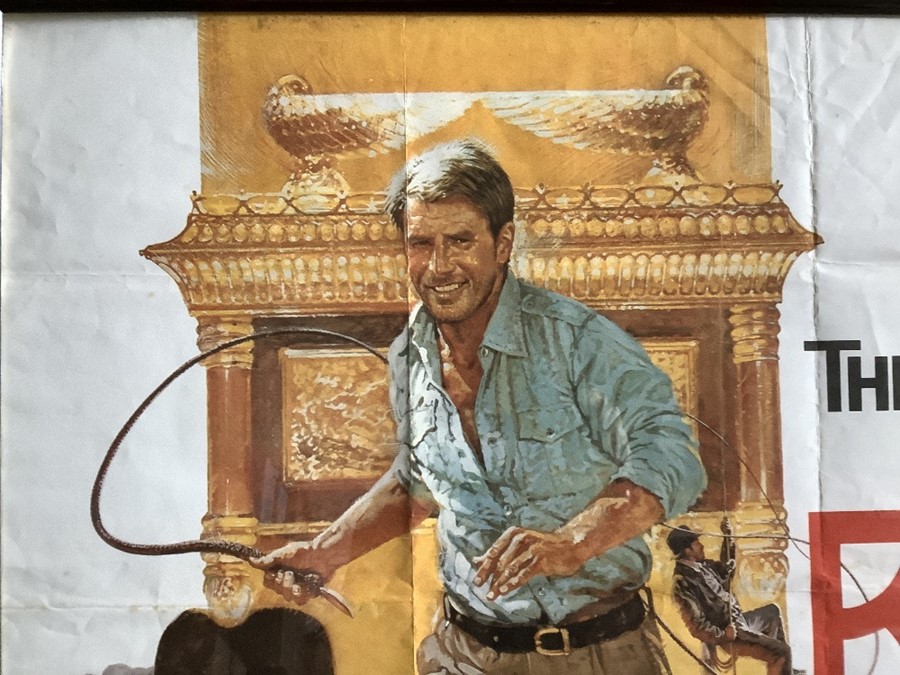 Framed film poster, RAIDERS OF THE LOST ARK, Harrison Ford, Paramount Pictures 1981. 75 h x 100cms - Image 3 of 3