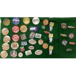 A quantity of vintage enamel and other advertising badges to include Duckhams Nol motor oils,