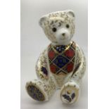 A Royal Crown Derby Teddy bear, Diamond Jubilee Teddy Bear, 1952-2012. A limited edition of 750