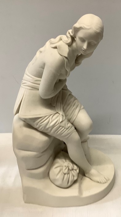 A Parian figure of Dorothea designed by John Bell with a relief moulded Victorian registration - Image 5 of 9