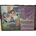 Framed Animation film poster, FERN GULLY, The Last Rainforest. Twentieth Century Fox. 77 h x