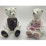 Two limited edition Royal Crown Derby Teddy paperweights, Prince William Duke of Cambridge 10/250