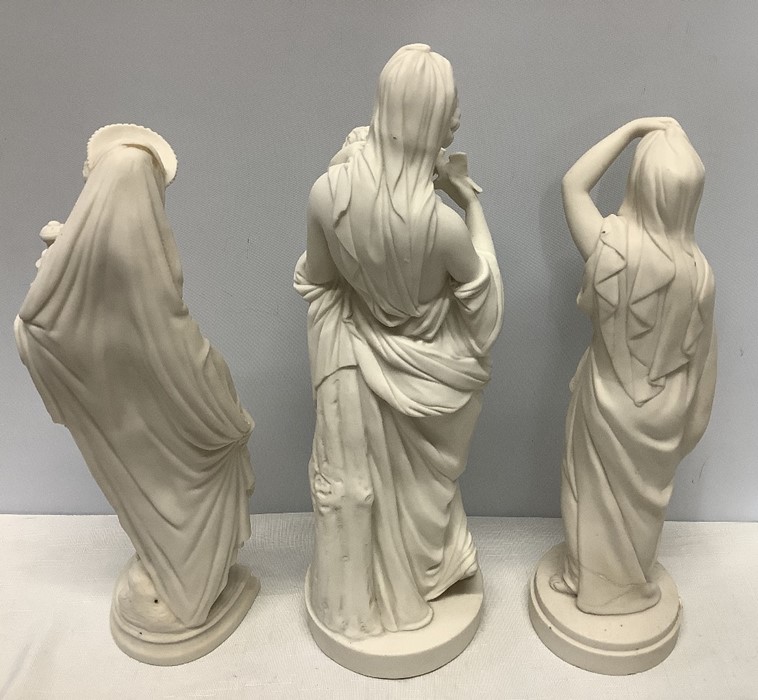 Three 19thC Parian figures of classical females, tallest 38cms h. All unmarked. Condition - Image 3 of 4